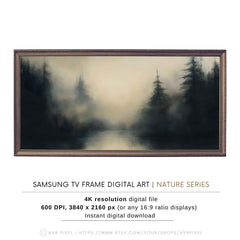 Samsung Frame TV Art | Abstract Neutral Modern organic Art | Modern Farmhouse Decor |Winter Landscape| Instant Download|TVS8