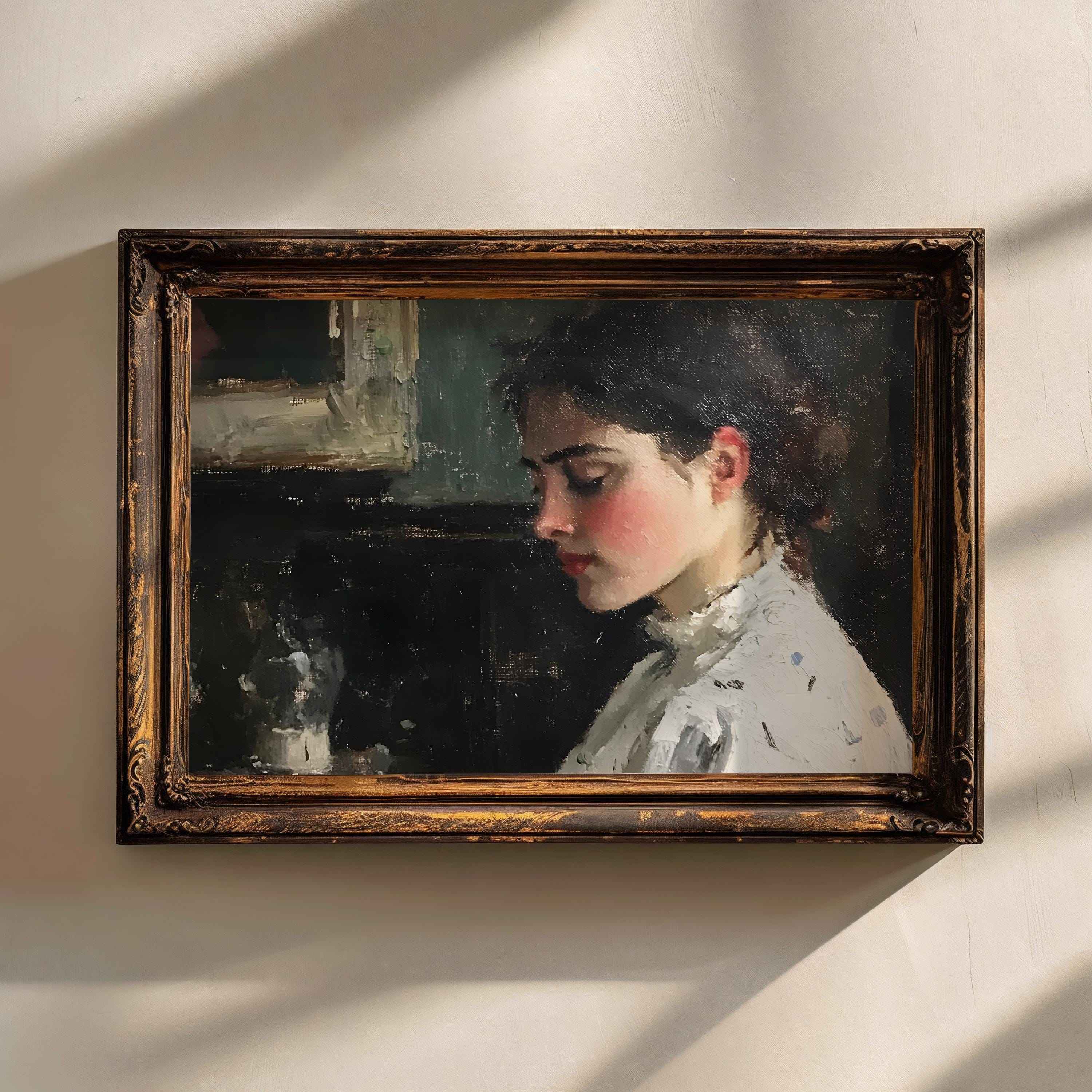 Victorian Woman Portrait Print: Timeless Home Decor (PDF Download)