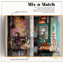 200 Vintage Steampunk Ephemera Printable, Junk Journal Kit, DIY Collage Pack (PDF Download)