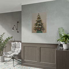 Charming Vintage Christmas Tree Oil Painting Poster Print Unframed