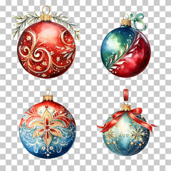 Christmas Bauble Clipart: PNG Ornaments & Phrases (PDF Download)