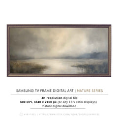 Digital TV Wall Art - Abstract Minimalist Frame Screensaver for Smart TVs - Modern Living Room Decor| TVS11