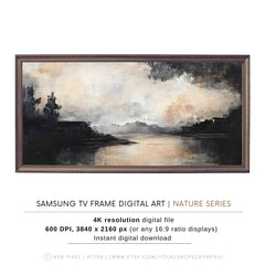 Samsung Frame TV Art | Abstract Neutral Modern organic Art | Modern Farmhouse Decor |Winter Landscape| Instant Download| TVS7