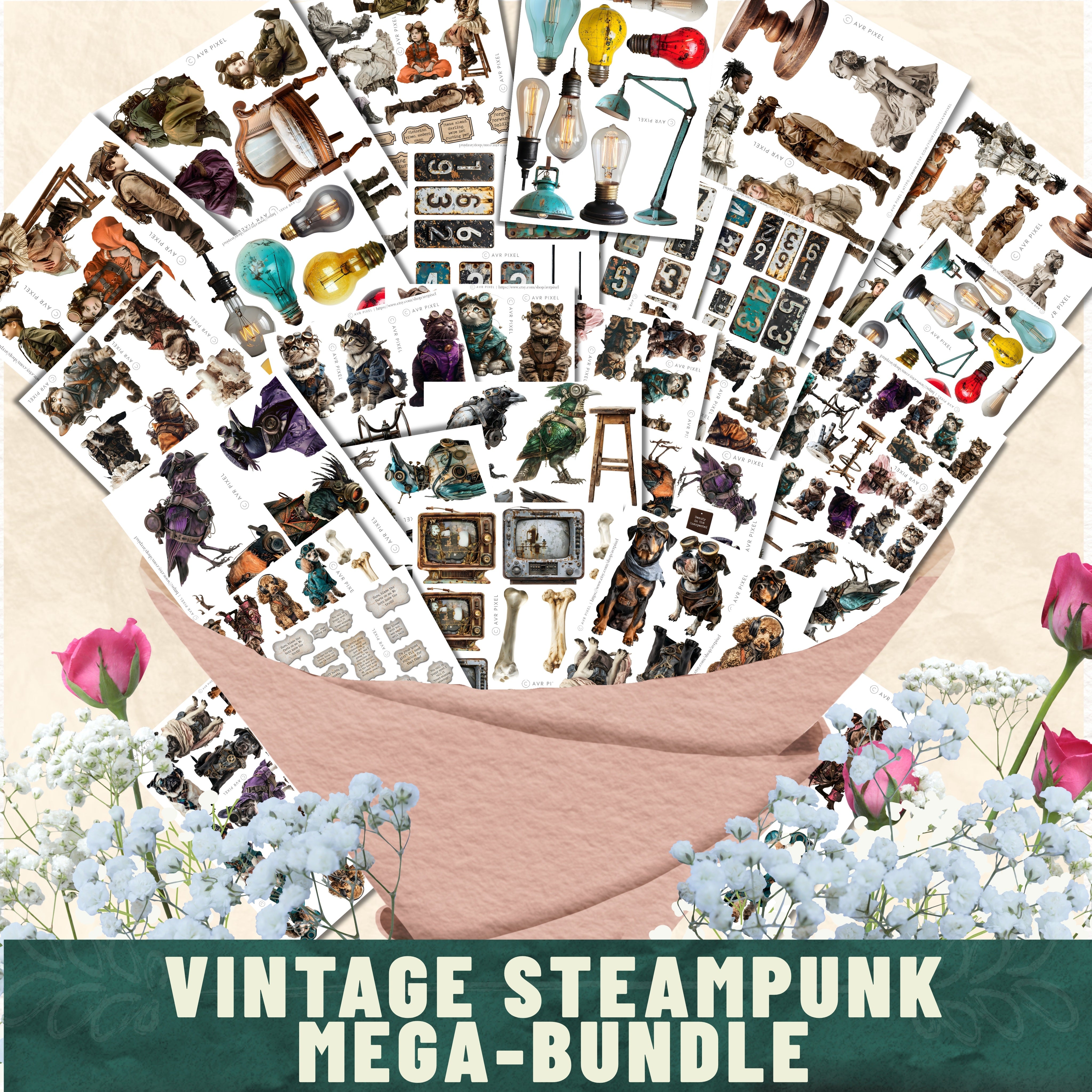 Mega Bundle Steampunk Ephemera